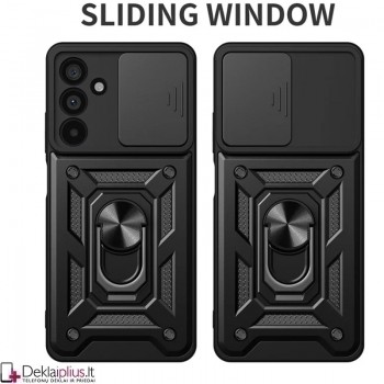 5in1 smūgiams atsparus dėklas su kameros apsauga - juodas (Samsung Galaxy M55 5G)